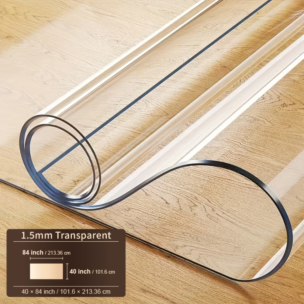 Clear PVC Tablecloth Table Protector 1.5mm Thick Transparent Table Cover Heat Resistant Scratch Resistant Waterproof Desk Mat for Dining Table Home Office Restaurant Coffee Table M - product image 19