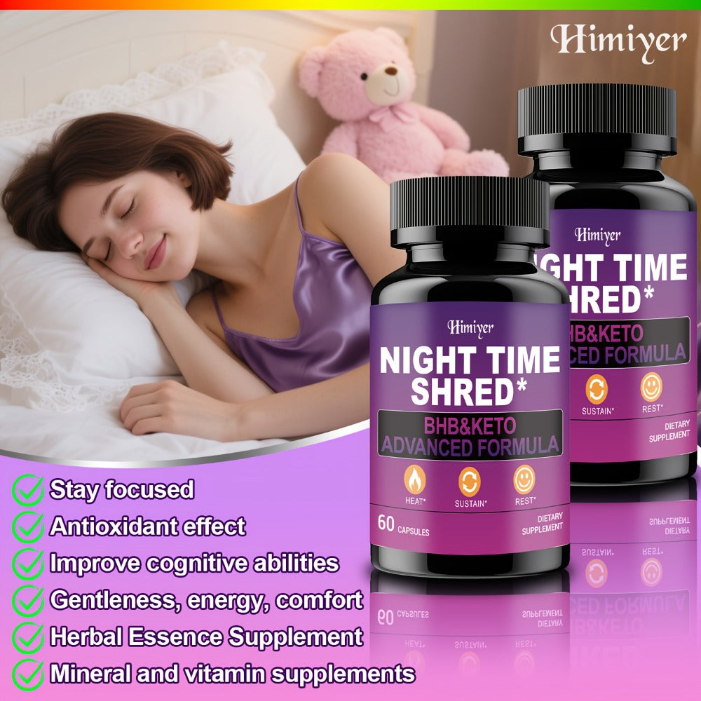 Night Time Fat Burner for Women — Shred Mask Capsules with Caffeine, Goji Berries & Dandelion Root | Overnight Metabolism, Sleep Support & Antioxidant Defense | Women's Weight Loss - product image 8