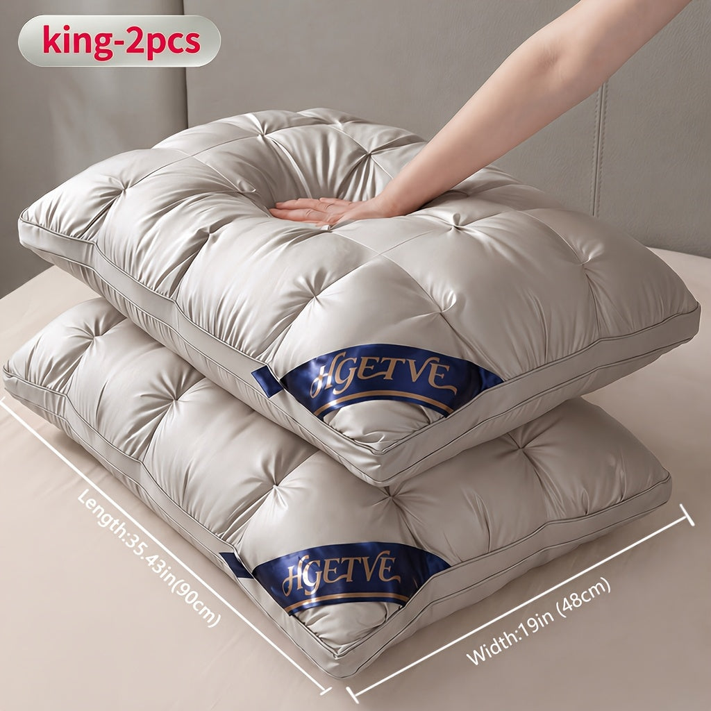 2pcs Hotel Quality Sleep Pillow, Deep Sleep Neck Pillow, Highly Elastic and Plump Pillow Core, Hypoallergenic and Skin-Friendly Pillowcase, Easy Clean, Soft - product image 9