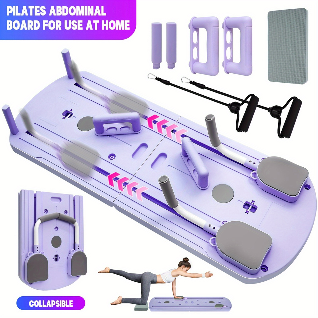 Collapsible Pilates Board 8-in-1 with Resistance Bands | Anti-Slip Yoga Push-Up Board for Core Strength, Balance, Fat Burning & Full Body Home Gym Training - product image 23