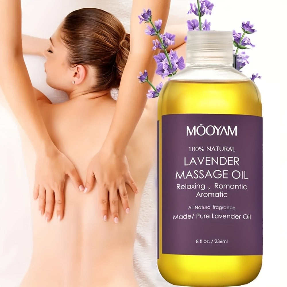 Body Massage Oil with Lavender, Nut Oil & Grapefruit - Deeply Moisturizing Aromatherapy Oil for Dry Skin, Relaxation & Nourishment, Lightweight Non-Greasy Formula for Women & Men - product image 8