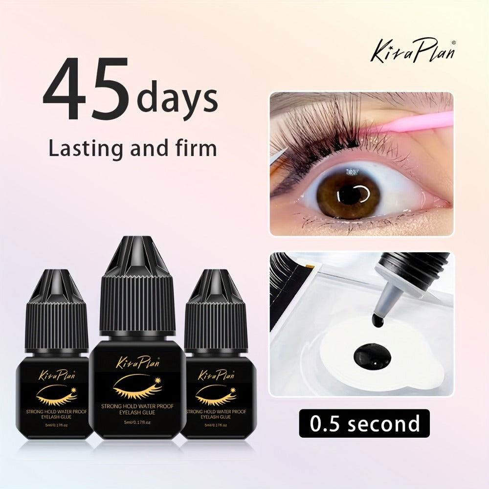 Odorless Lash Extension Glue Quick Dry Black Adhesive for DIY Individual & Cluster Lash Extensions – Self-Grafting Beginner-Friendly Eyelash Bond, Multiple Sizes Available - product image 7