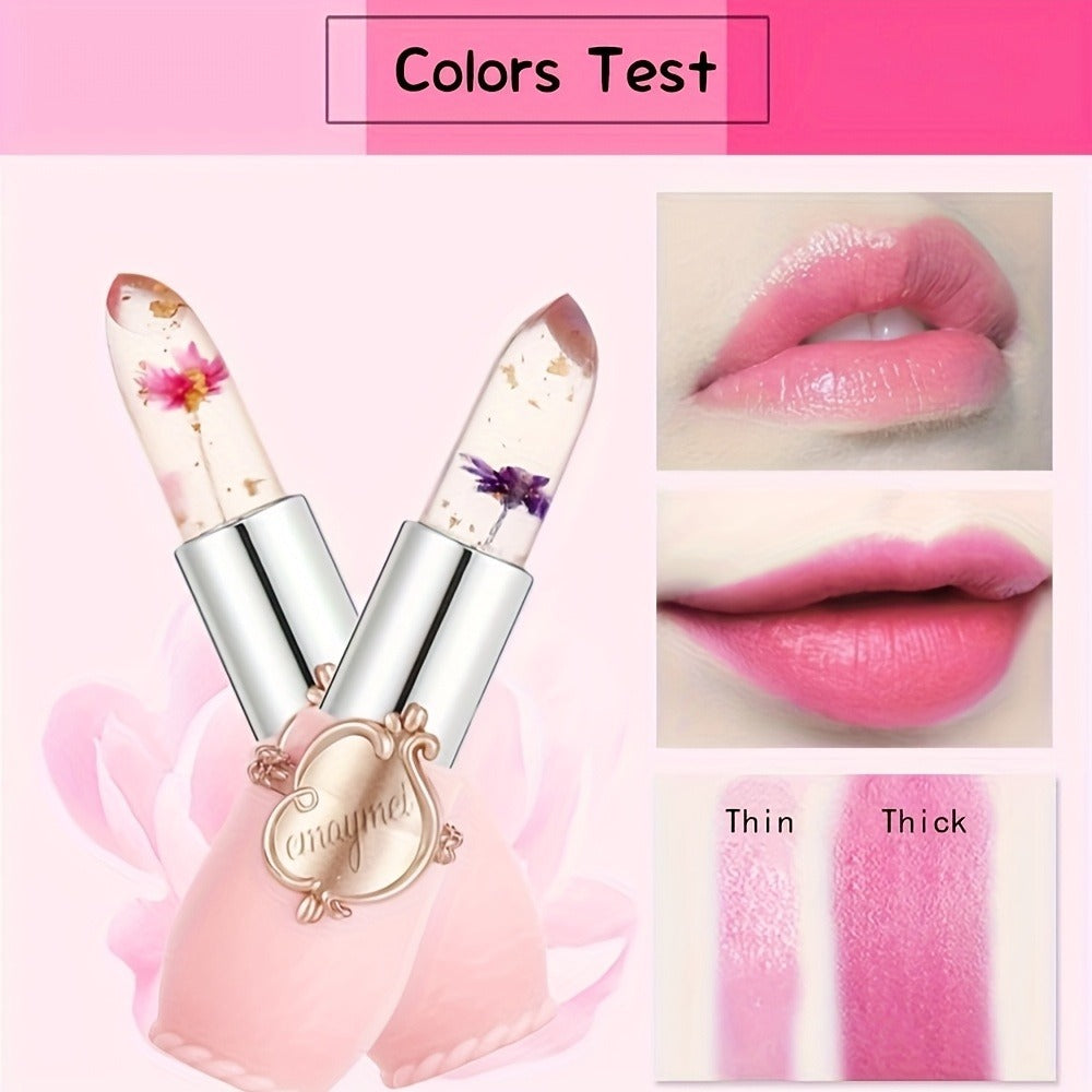 Jelly Lip Balm Set 6 Pack Color Changing — Temperature-Sensitive Dried Flower Extract, Sheer Moisturizing Clear Gloss, Natural Pink Tint, Long-Lasting Hydration Lip Care for Women - product image 9