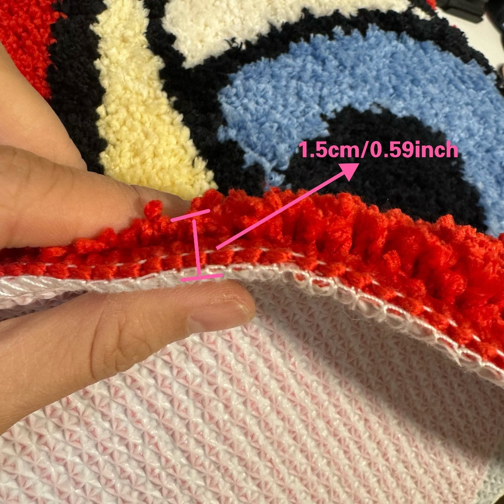 Eye Pattern Heart Shaped Bathroom Mat Plush Non-Slip Absorbent Bath Rug 20x24 inch Valentine Home Decor - product image 8
