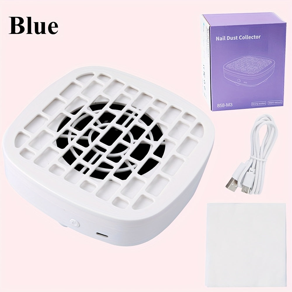 Nail Dust Collector Desktop USB Electric Nail Vacuum Fan Powerful Suction Powder Removal Machine with Filter for Manicure Nail Drill Salon Home Use White Pink Blue Purple - product image 11