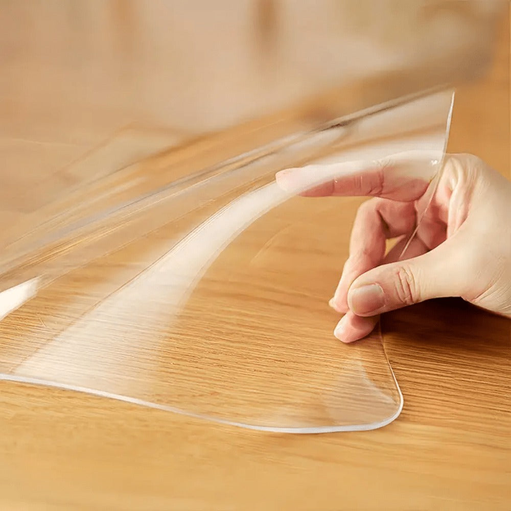 Clear PVC Tablecloth Table Protector 1.5mm Thick Transparent Table Cover Heat Resistant Scratch Resistant Waterproof Desk Mat for Dining Table Home Office Restaurant Coffee Table M - product image 6