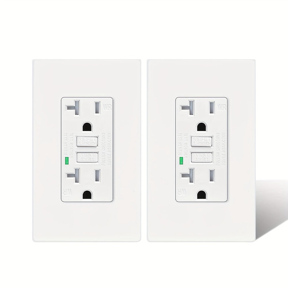 GFCI Outlet 20 Amp Tamper Resistant WR Weather Resistant with Wall Plate ETL Listed LED Indicator Test Reset Button Ground Fault Circuit Interrupter for Bathroom Kitchen Garage 2 4 - product image 13