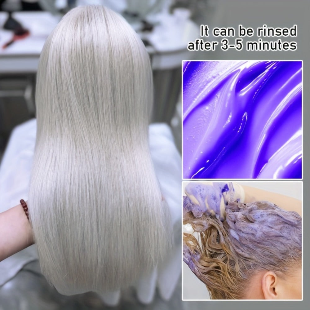 Purple Shampoo and Conditioner Set 2PCS for Blonde Silver Platinum Hair - Toning Brass & Yellow Neutralizer, Strengthens Roots, Improves Shine & Flexibility, Color-Treated Hair Car - product image 4
