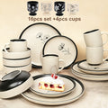 Ceramic Dinnerware Set for 4 – Porcelain Plates Bowls Cups Matte Finish Dishwasher Microwave Oven Safe Stoneware Tableware Scratch Resistant for Restaurant Kitchen Wedding Annivers - product image 22