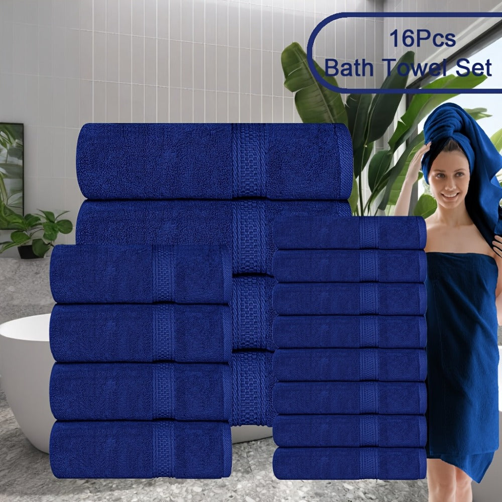 Luxury Soft Towel Set 8 or 16 Piece - Thickened Quick Dry Skin Friendly High Absorbency Bath Towels Hand Towels Washcloths | 13+ Colors | Home Hotel Travel Fitness Spa Gift Set - product image 15