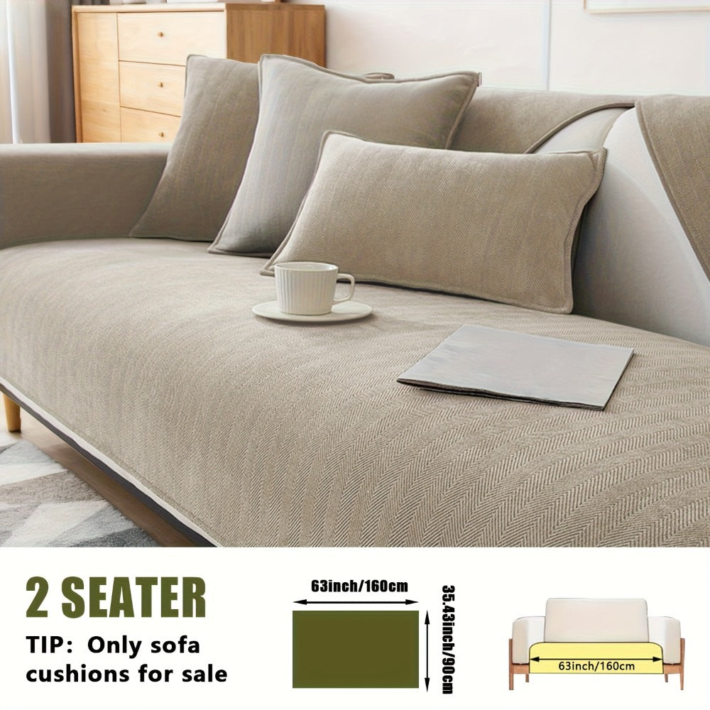 Chenille Ribbed Sofa Cover - Pet Friendly Non-Slip Machine Washable Soft Stretch Slipcover for 1-4 Seater Sectional Sofa Living Room Bedroom Office, 9 Colors - product image 51