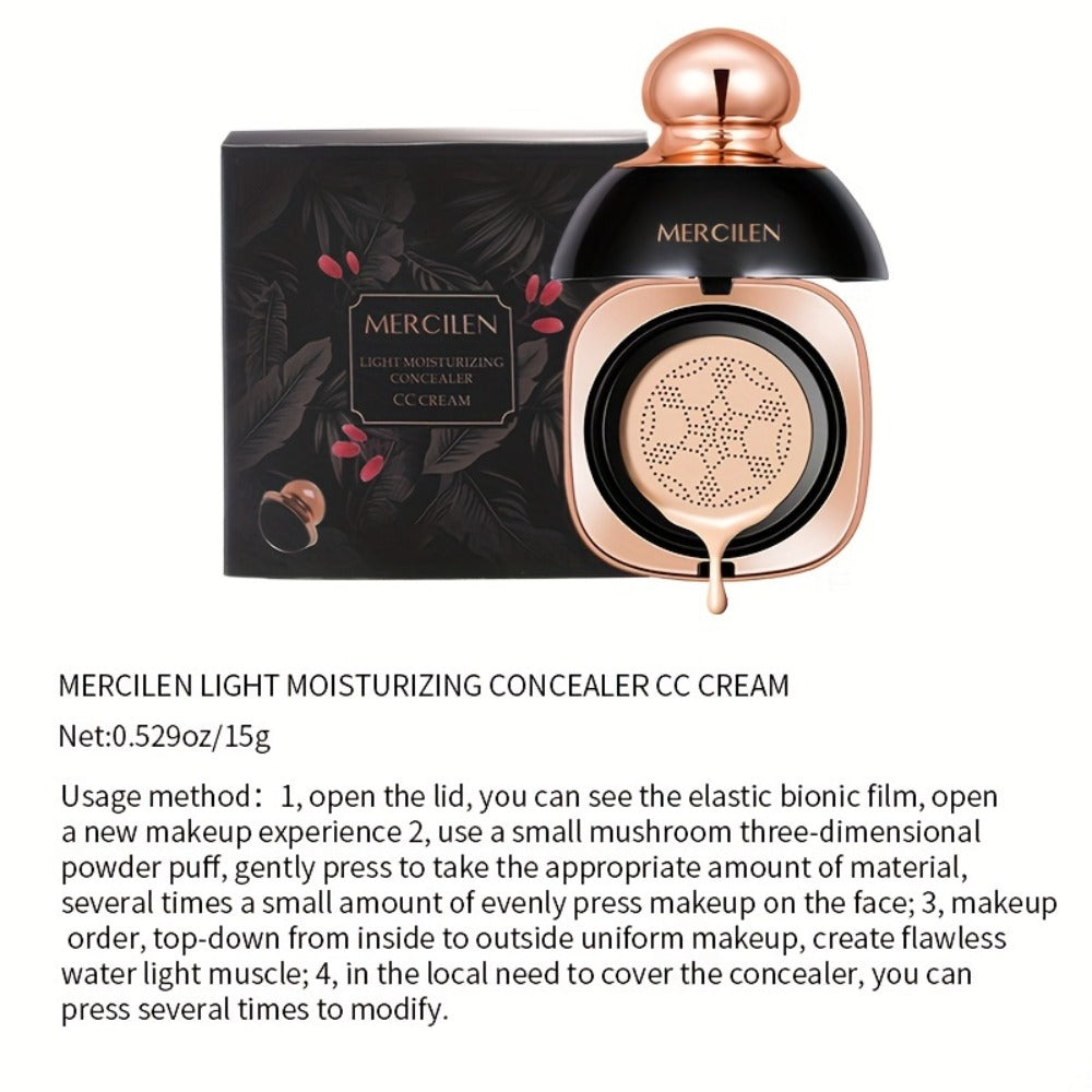 Air Cushion CC Cream Concealer Foundation MERCILEN Moisturizing Buildable Coverage Natural Dewy Finish – Hydrating Long-Lasting Face Makeup for Sensitive Skin Women All Skin Types - product image 8