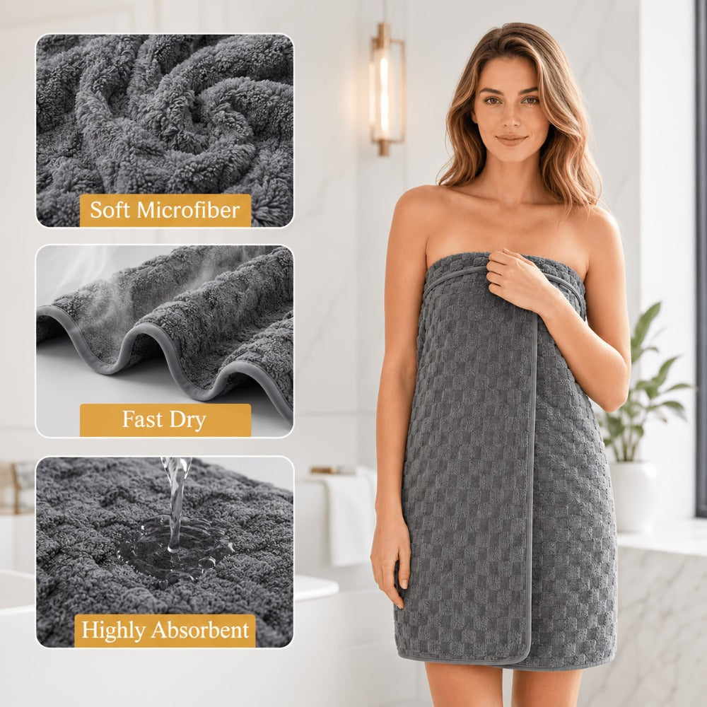 Oversized Bath Towel Set 800GSM 32x64 Inch Extra Large Microfiber - Ultra Soft Quick Dry Striped Spa Grade | Single or 4pcs Random Color | Beige White Light Blue Dark Gray | Modern - product image 2