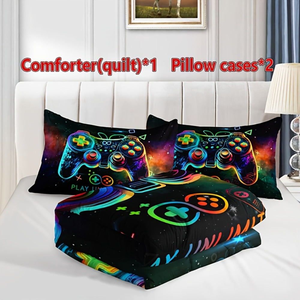 Kids Comforter Set 3 Piece Soft Breathable Quilt with 2 Pillowcases - Digital Print Bedding Set for Bedroom Dorm, Twin Full Queen King, Boys Girls Bed Set - product image 8