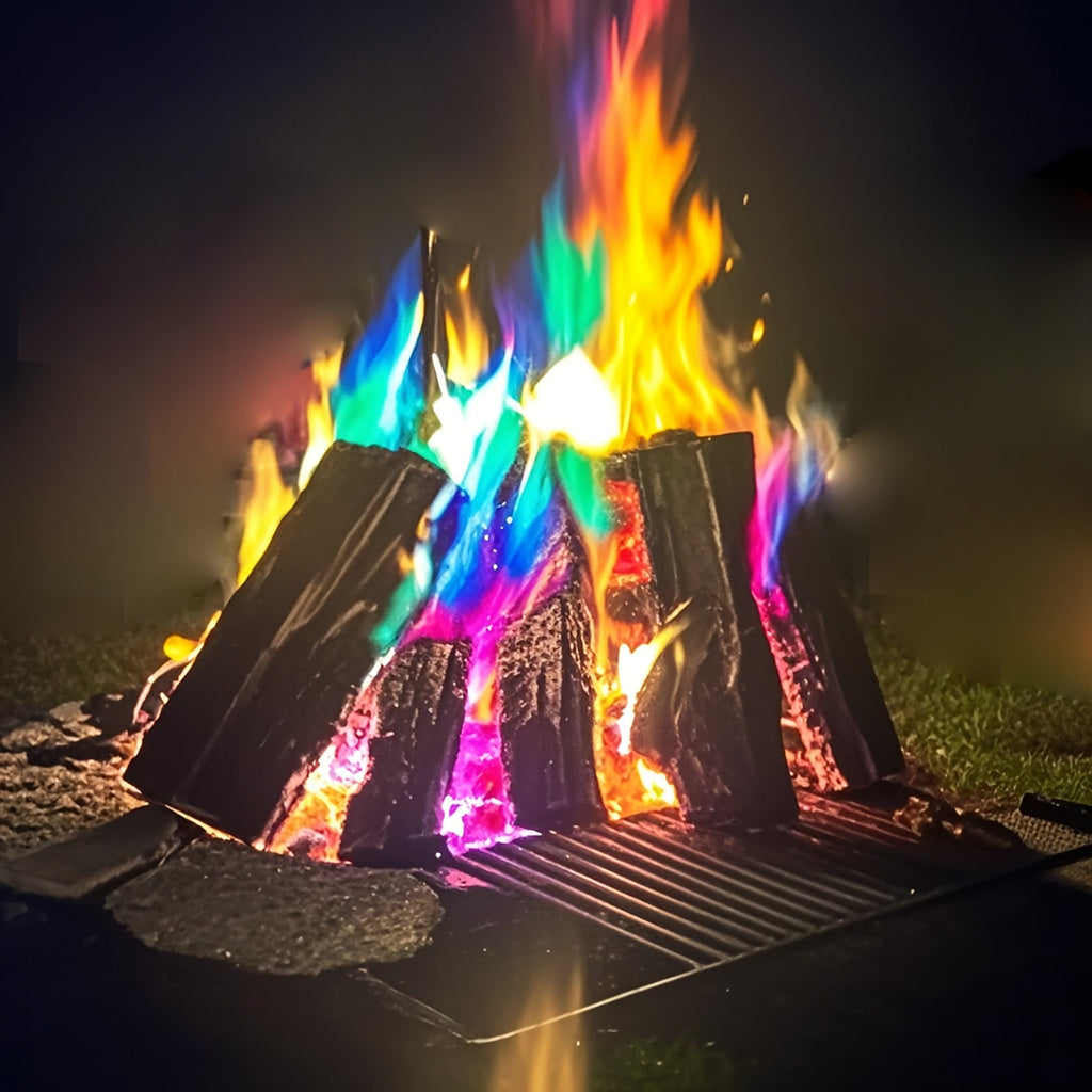 Magic Colorful Flame Packets for Campfire, Fire Pit, Bonfire & Outdoor Fireplace, Fun Camping Accessories for Adults & Families – Fire Color Changing Packets - product image