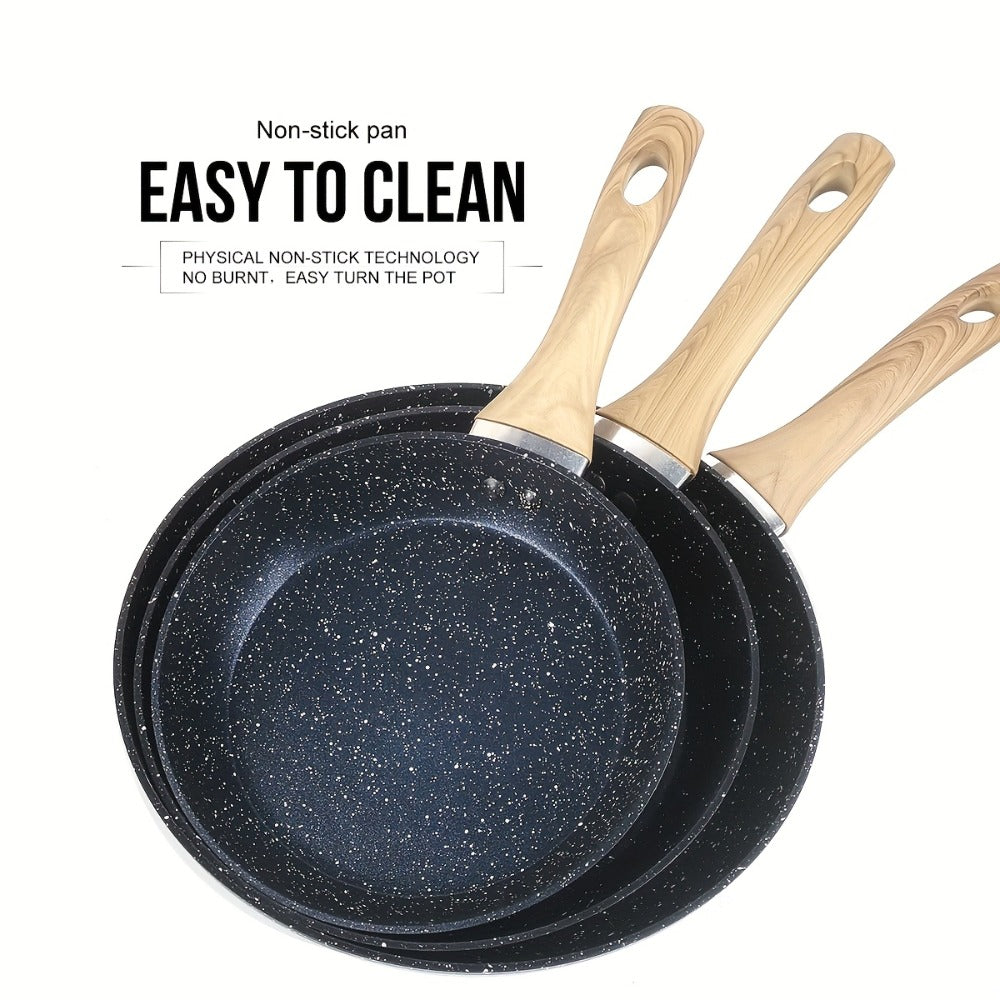 Non-Stick Frying Pan Set 3-Piece 7 9.5 11 Inch – Dishwasher Safe Skillet Set with Insulated Handle | Induction Compatible Home Kitchen Pans in Beige Grey & Black | Durable Even-Hea - product image 8