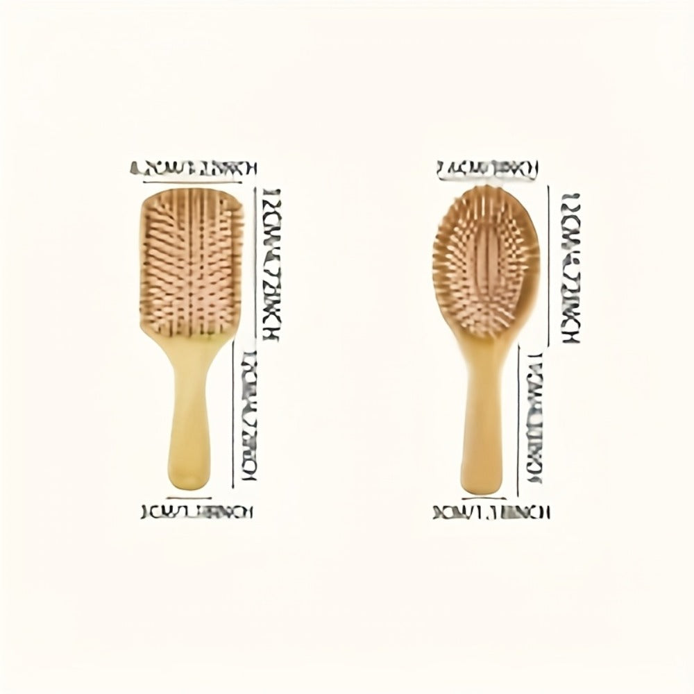 Personalized Engraved Wooden Hair Brush Custom Name - Handmade Bridesmaid Wedding Gift Mother's Day Teacher's Day Valentine's Day Gift for Women Round Square - product image 9