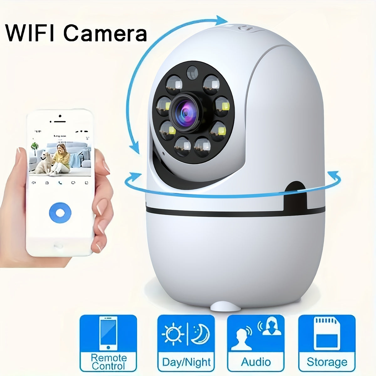 4pcs Wireless Security Camera Indoor with 355° Pan & Tilt, Night Vision, Motion Detection, 2-Way Talk, Baby/Pet Monitor, 2.4/5G WiFi, Support Cloud & Max. 256G - product image 18