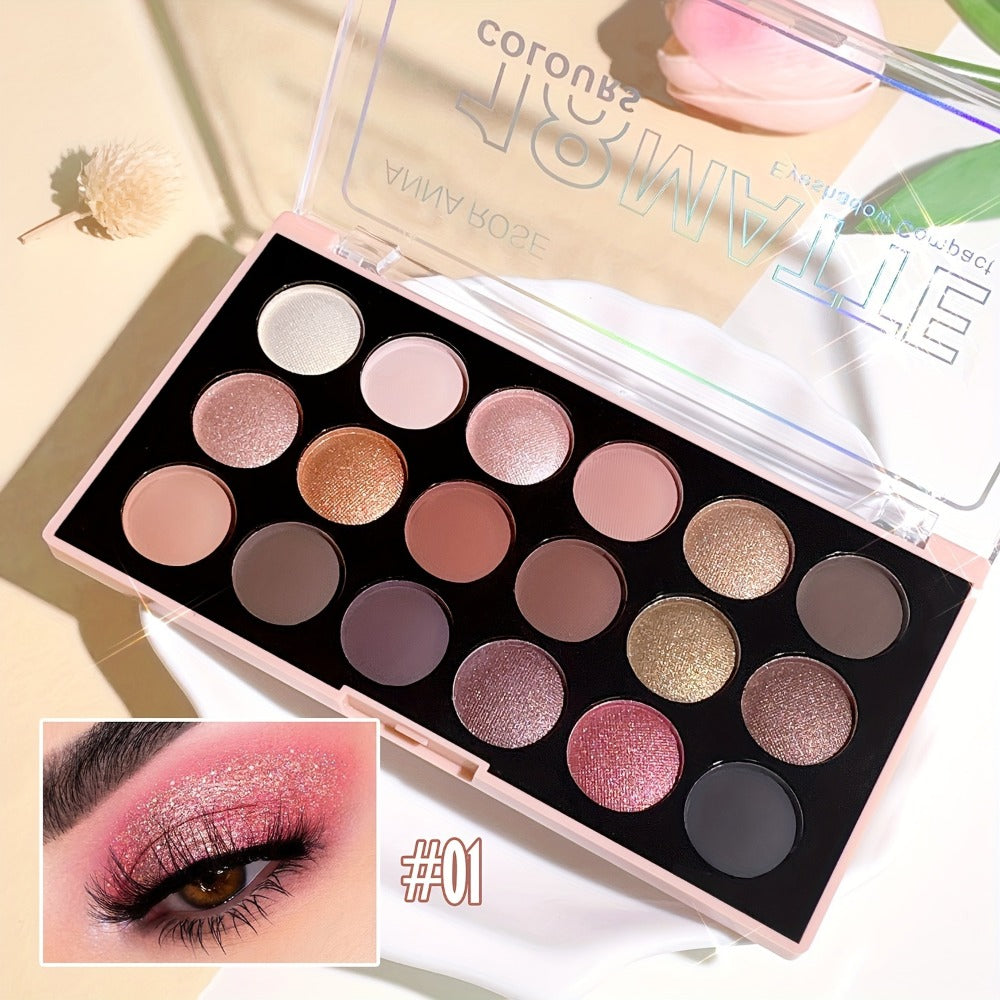 Eyeshadow Palette 18 Colors Matte Shimmer Waterproof – Sweatproof Long-Lasting Blendable Pigmented Eye Makeup for Everyday Glam Wedding Party, Professional Eye Shadow for Women & B - product image 12