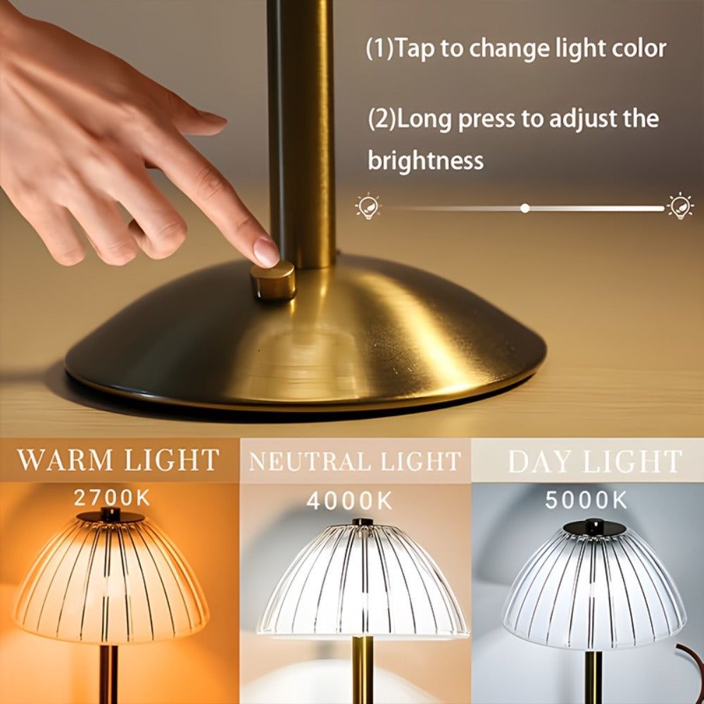 LED Retro Metal Table Lamp for Bedroom, Nordic Bedside Night Light with USB Charging, Warm Atmosphere Desk Lamp for Living Room Reading - product image 7