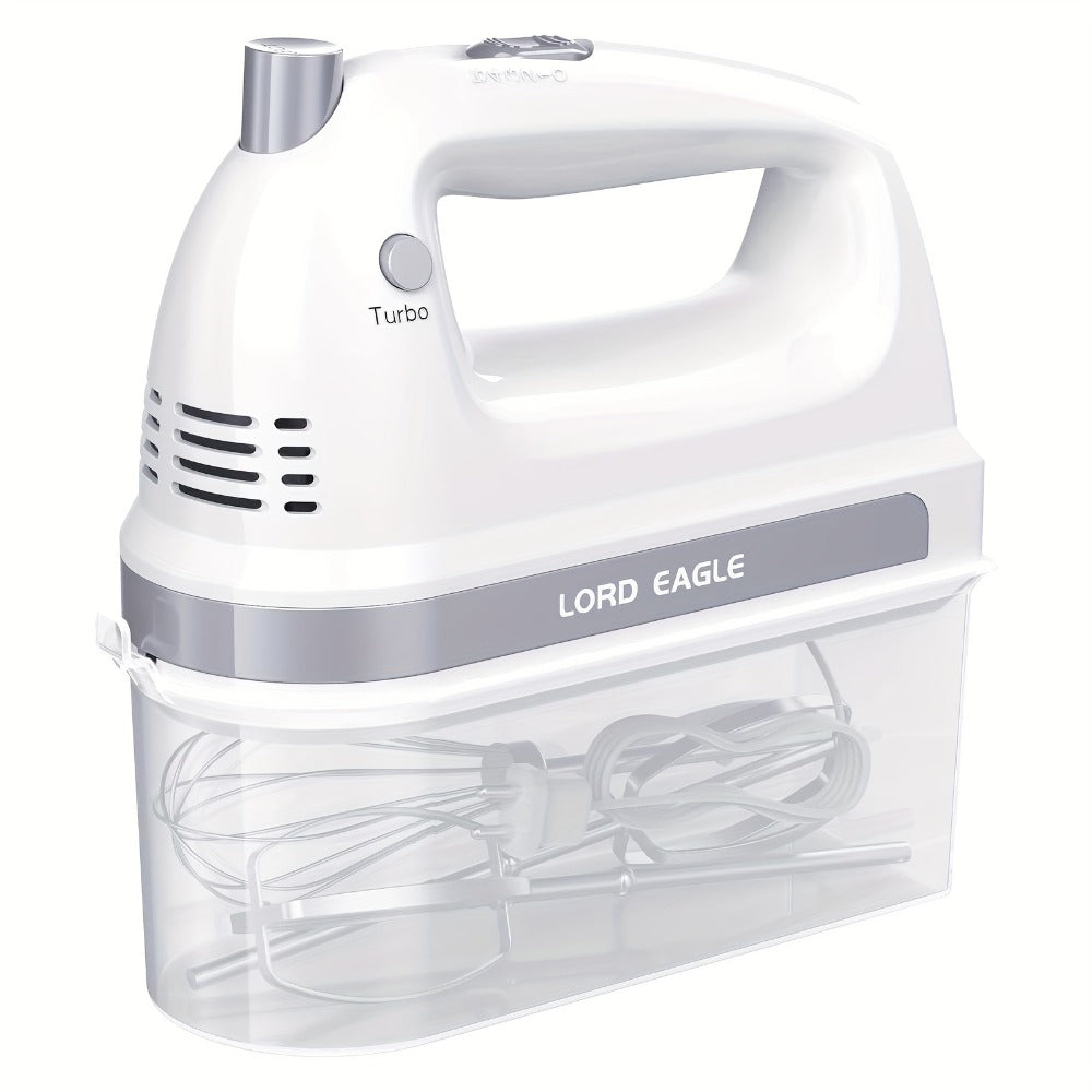 Hand Mixer Electric 300W with Stainless Steel Attachments & Storage Case - 5-Speed Control for Baking Cakes, Eggs & Whipping Cream, Compact Kitchen Handheld Mixer for Home Use - product image