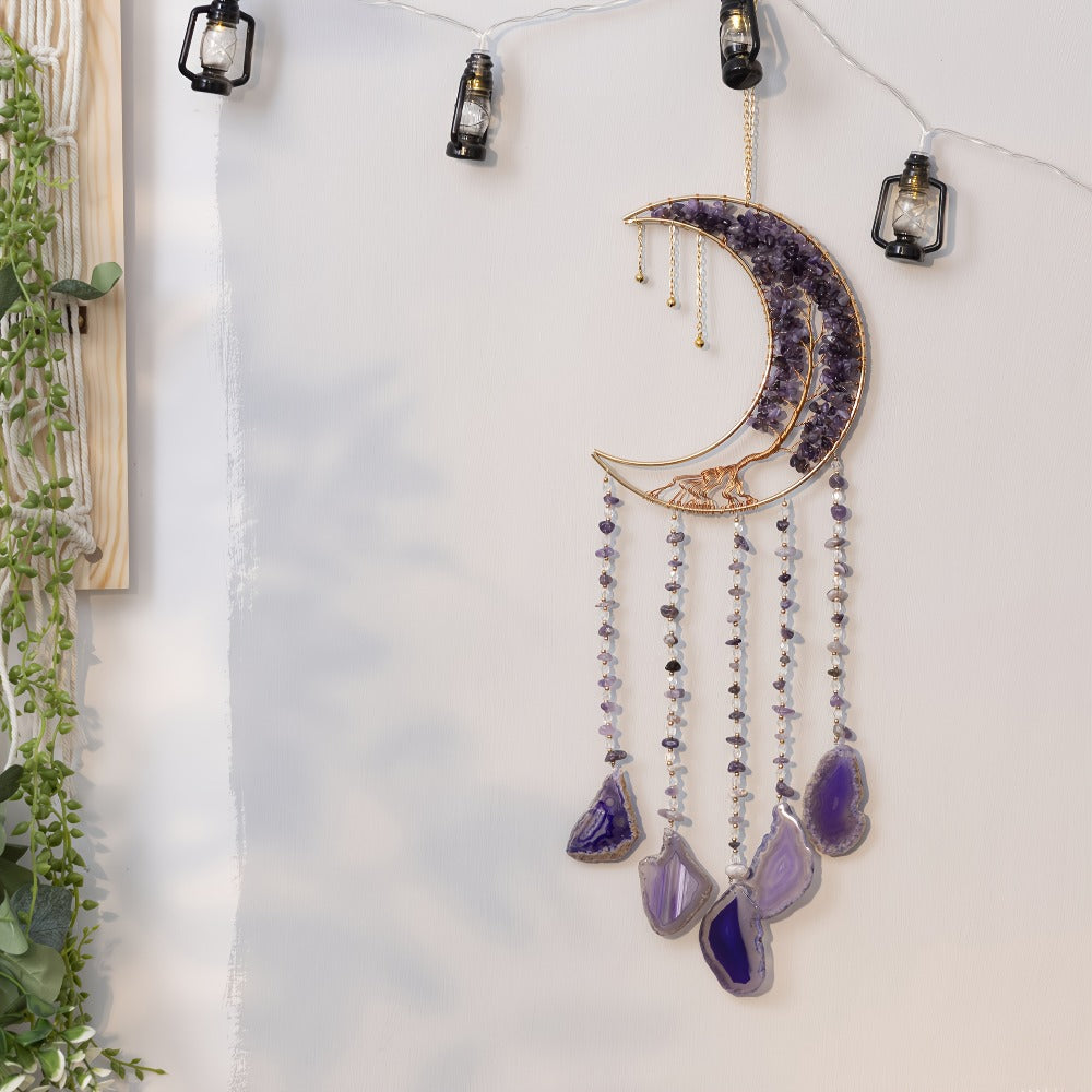 Dreamcatcher Moon Suncatcher Wall Hanging – Handmade Boho Wind Chime Pendant for Indoor Outdoor Garden, Courtyard & Party Decor – Christmas & Birthday Gift - product image 29