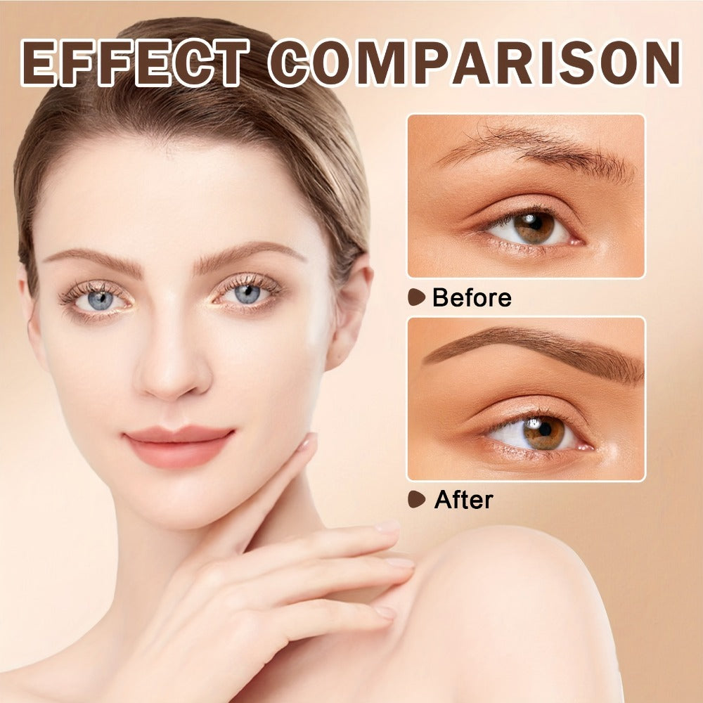 Waterproof Eyebrow Stamp Powder Kit Natural Arched Brow Shaping Long-Lasting Makeup for Women – Beginner Friendly Works on Dry & Oily Skin – Grey, Light Brown, Dark Brown Shades - product image 4