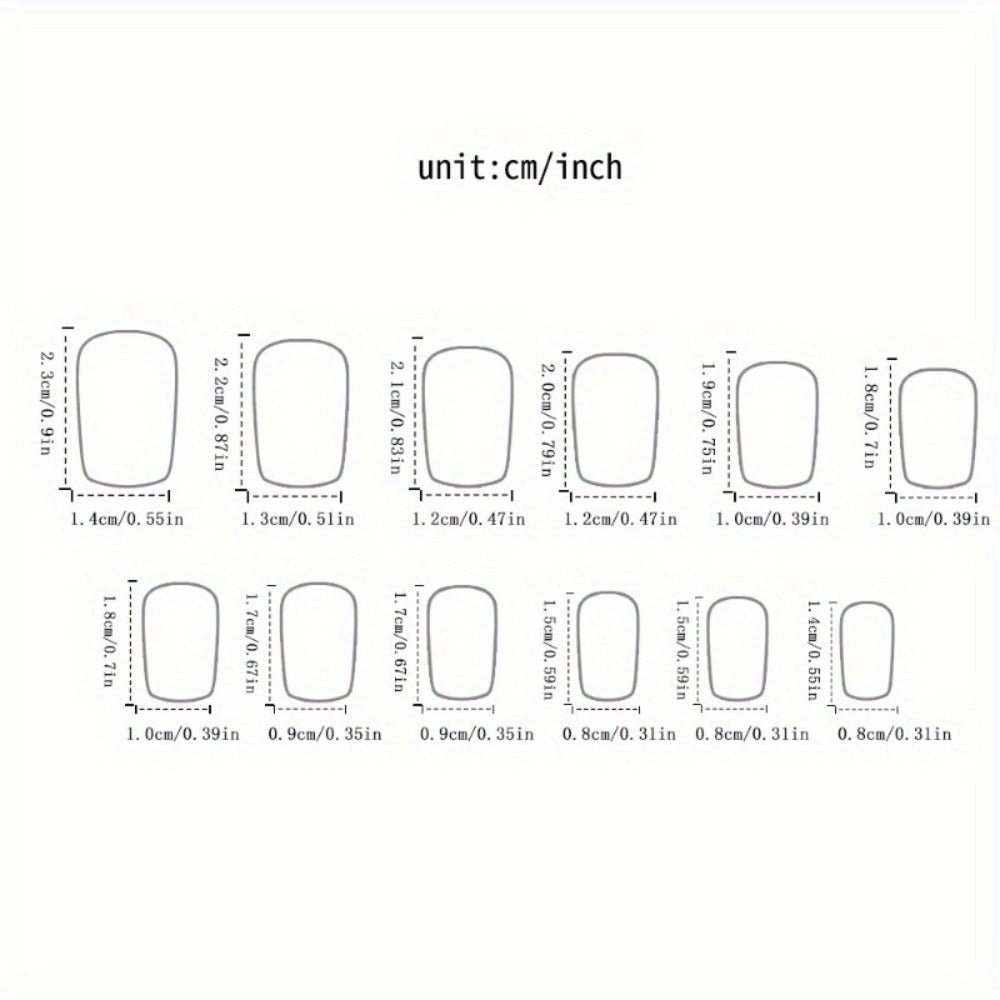Matte Press On Nails 48 Pieces Black White Square – French Tip Butterfly Pattern Full Cover Detachable False Nails for Women | Elegant Nail Art Gift Set for Valentines Day Holiday  - product image 4