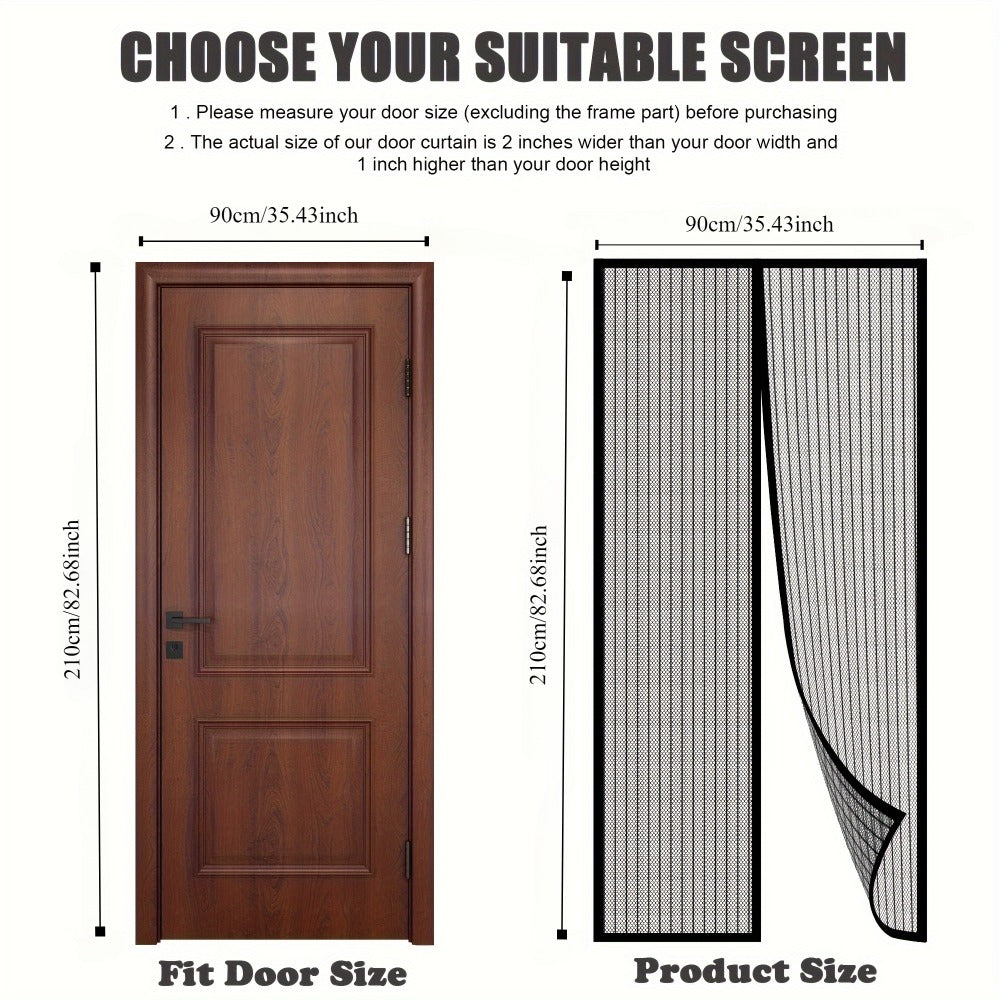 Magnetic Screen Door for Doorways – Heavy Duty Self-Sealing Mesh Door Screen with Magnetic Closure, Hands-Free, Pet & Kid Friendly, Durable Nylon, Fits Most Door Frames, Easy Insta - product image 5