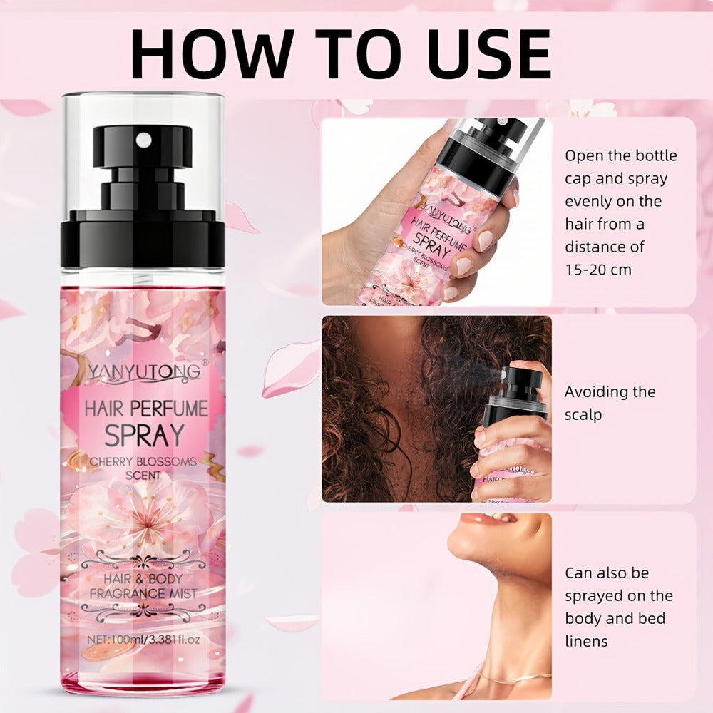 Hair Perfume Mist Cherry Blossom Scent 100ml - 24-Hour Long Lasting Fragrance Lightweight Non-Greasy No-Wash Aromatic Hair Spray for Daily Use Date Night Travel Gift for Her - product image 8