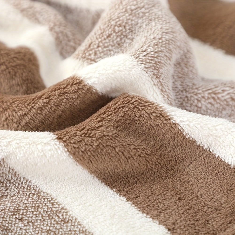 Microfiber Bath Towel Set No Hair Loss - Ultra Soft Highly Absorbent Quick Dry Two-Color Striped | 1 or 4 Pack | 27x55in | Slate Gray Berry Red Pine Green Multi | Beach Spa Gym Hom - product image 25