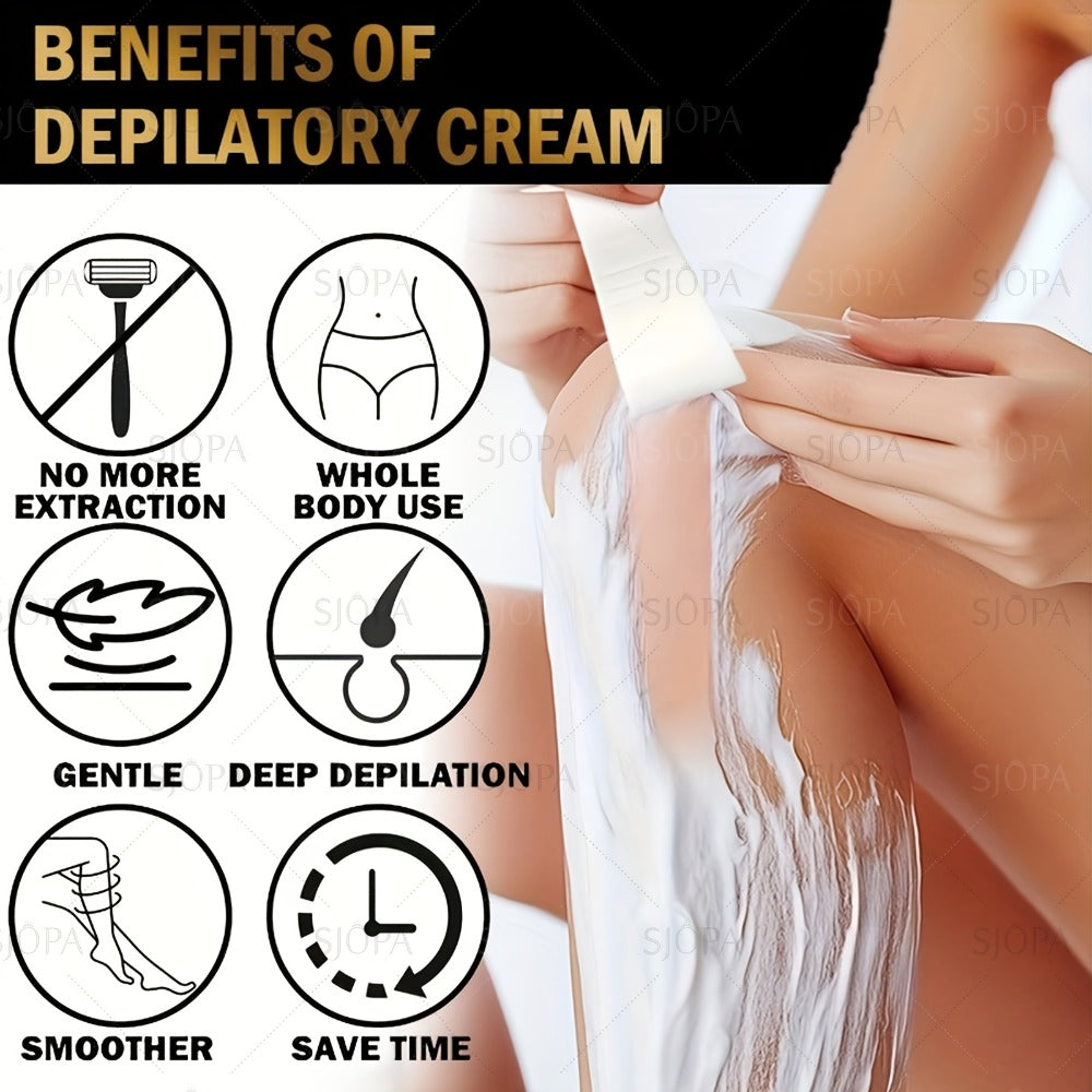 Hair Removal Cream for Men 150ml Fast Painless Depilatory for Body Face Underarm Leg & Intimate Area – Smooth Skin Formula, Razor-Free Grooming, Father's Day Gift - product image 6
