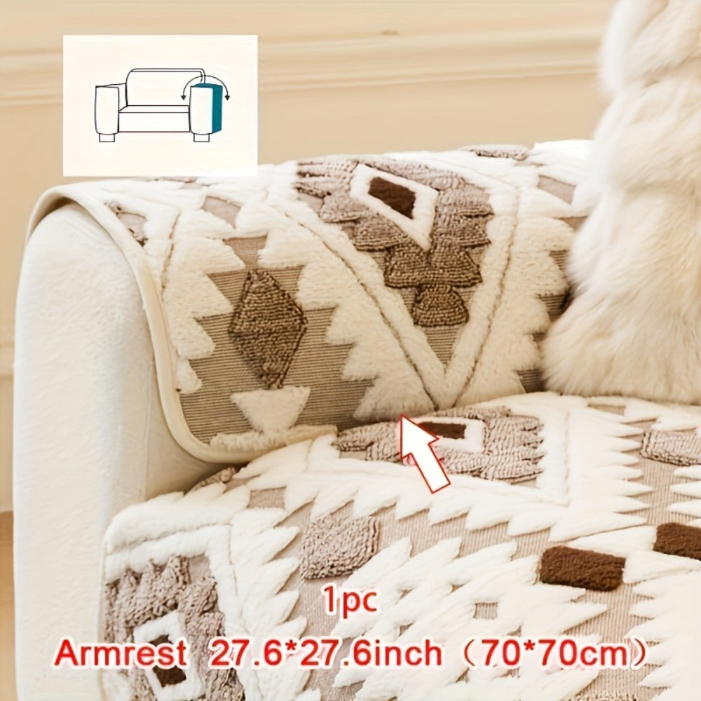Thick Plush Sofa Cover Non-Slip Pet Friendly Machine Washable Couch Slipcover Furniture Protector for Living Room Bedroom Office Armrest to 4-Seat Multiple Colors - product image 20