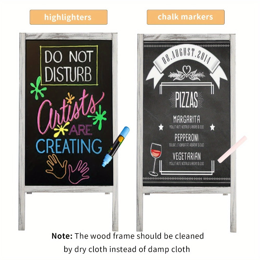 A-Frame Chalkboard Sign Double Sided Magnetic Wooden Standing Blackboard Menu Display Board for Restaurant Coffee Shop Bar Sidewalk Sandwich Board 39x20 Inch - product image 13