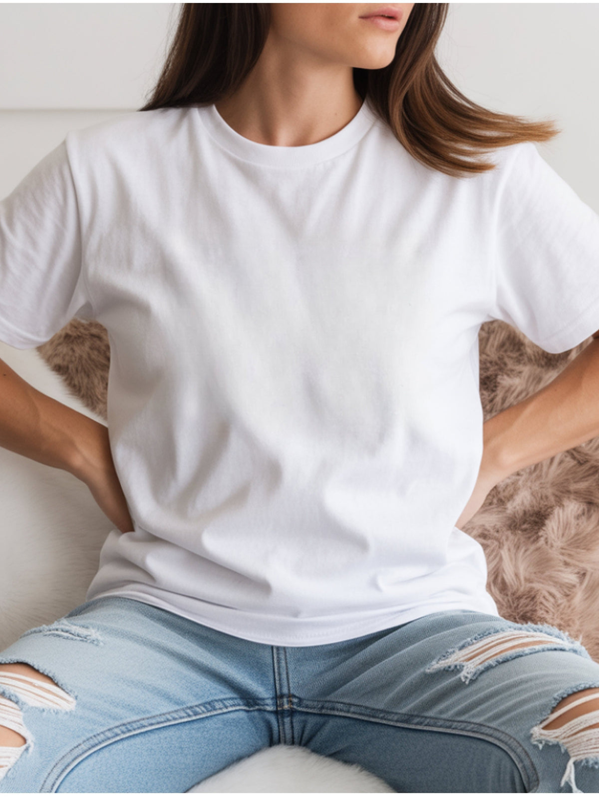 10 Pieces of Unisex Round Neck Cotton T-shirt Basic, Soft, Comfortable and Breathable, Essential for Sports Exercise and Fitness, Daily Casual Trend Wear - product image 3
