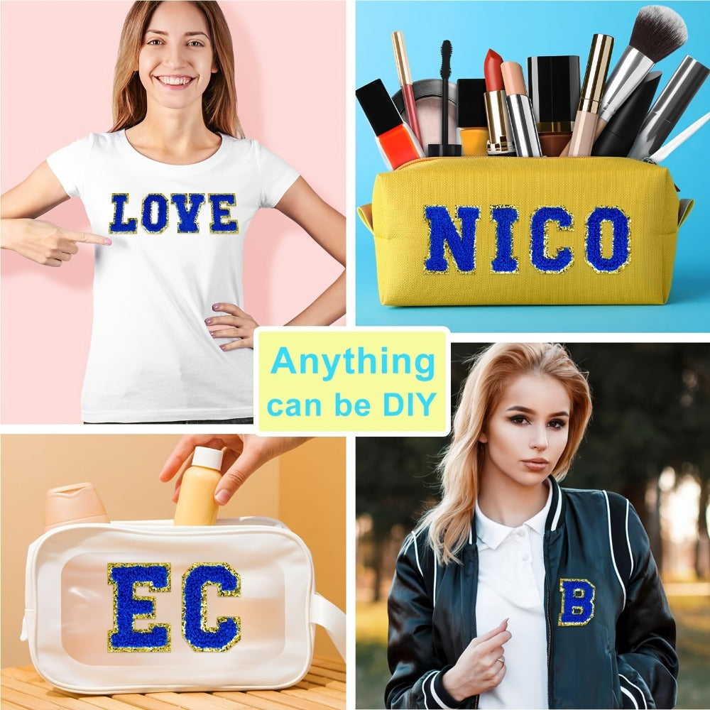 Embroidered Alphabet Applique Stickers for Clothes Bags Hats Phone Cases, DIY Craft Personalized Patch Set Gift for Teens & Kids – Chenille Letter Patches Self - product image 8