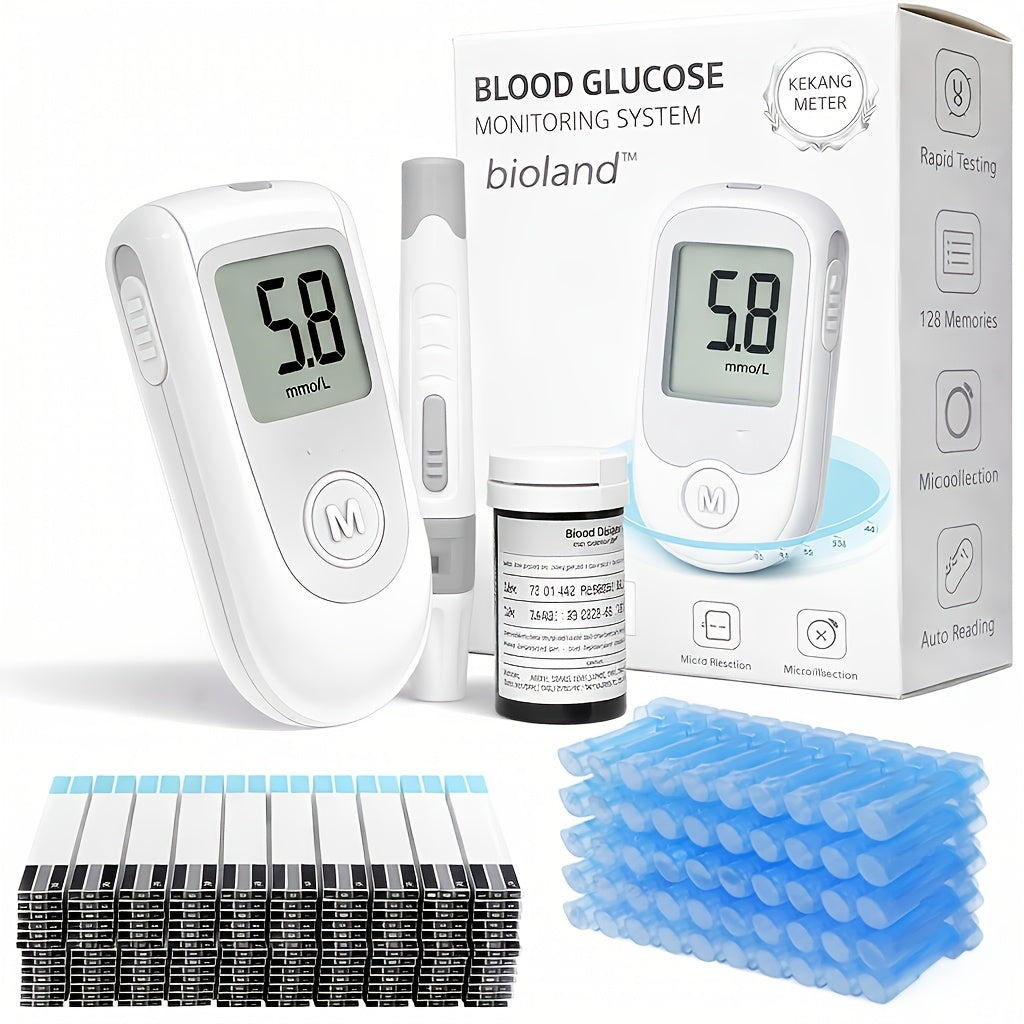 Blood Glucose Meter Kit FDA Cleared | 50 Test Strips + 50 Needles | Large Display 5-Second Results No Coding | USB Rechargeable Battery | Home & Travel Diabetes Monitor Unisex - product image 7