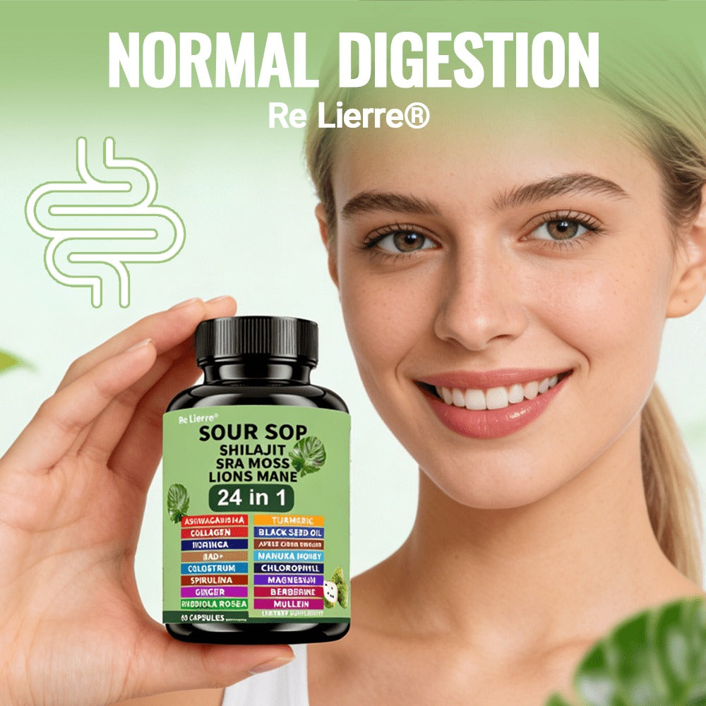 Sea Moss Capsules 24-in-1 with Soursop, Lion's Mane, Shilajit & 20 More Superfoods — Gut Health, Immune Support, Brain & Antioxidant Defense Formula for Women & Men - product image