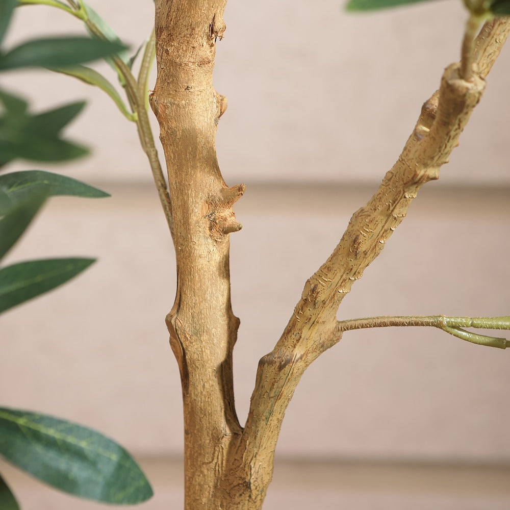 Artificial Olive Tree Potted Faux Plant Real Wood Trunk Lifelike Fruits Indoor Outdoor Home Office Decor Fake Silk Tree Multiple Sizes Available 4ft 5ft 6ft 7ft - product image 8