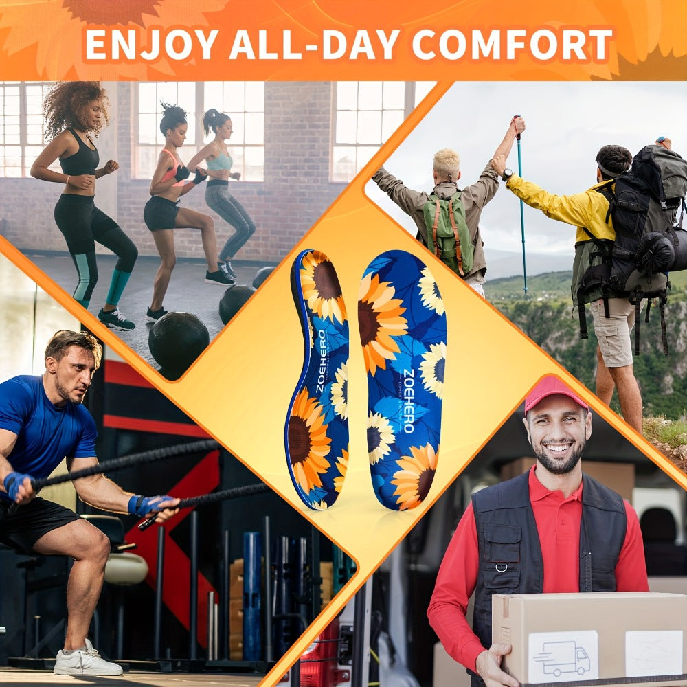 Arch Support Insoles for Men & Women - Heavy Duty Flat Feet Shoe Inserts for All-Day Standing, Running, Walking & Work Boots - Deep Heel Cup, Shock Absorption, 10 Sizes No Trimming - product image 7