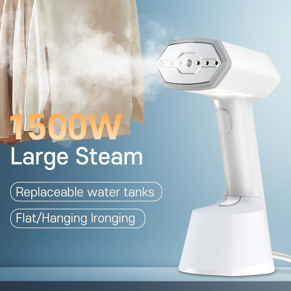 Handheld Garment Steamer for Clothes – Portable Travel Steamer, 15s Fast Heat-Up, 9.47oz Large Water Tank, Wrinkle Remover for Home Office Travel - product image
