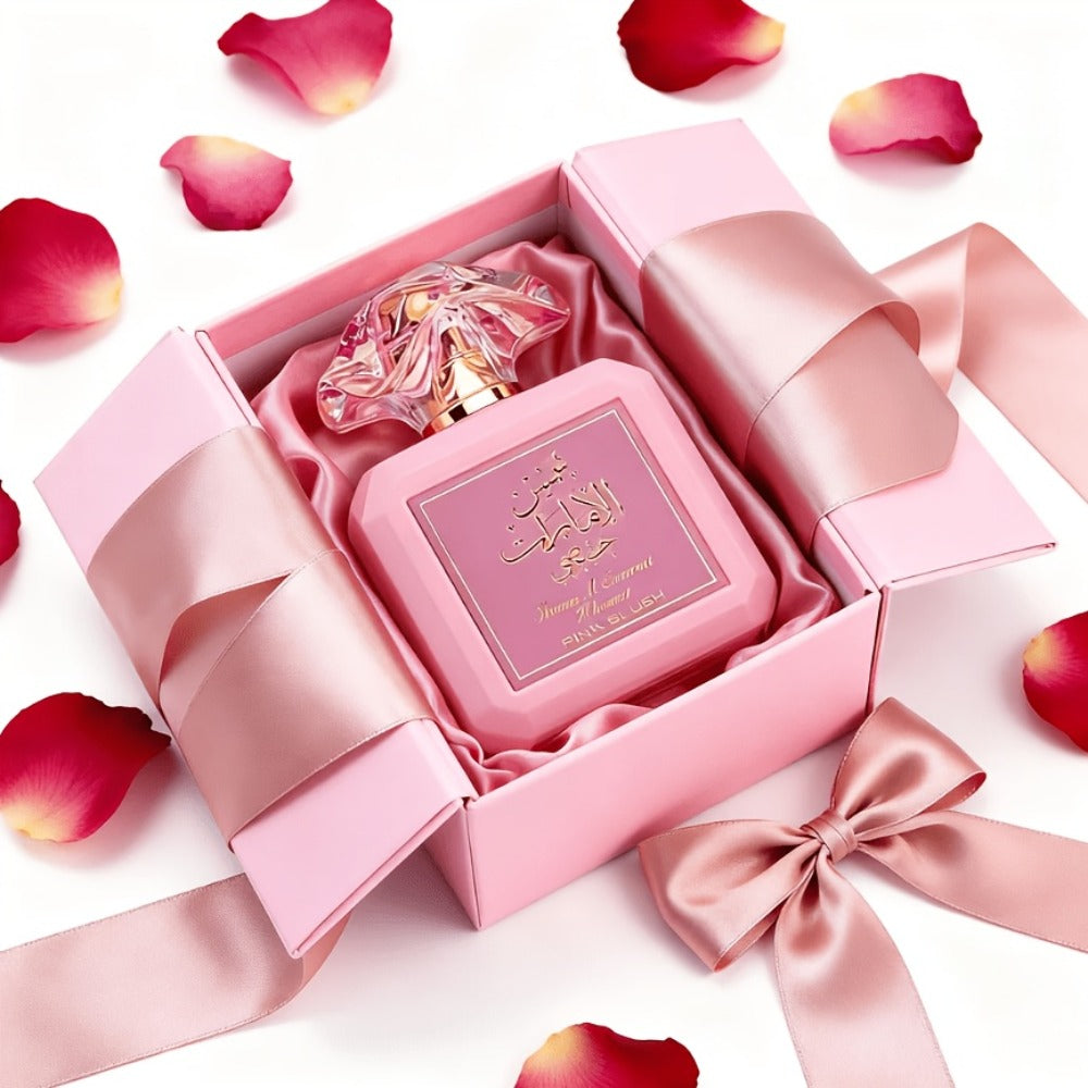 Al Zaffaran Pink Blush Eau de Parfum for Women Arabic Attar Sweet Romantic Floral Fragrance Long Lasting Scent Cute Pink Bottle Gift for Her 100ml 3.4 Fl Oz - product image