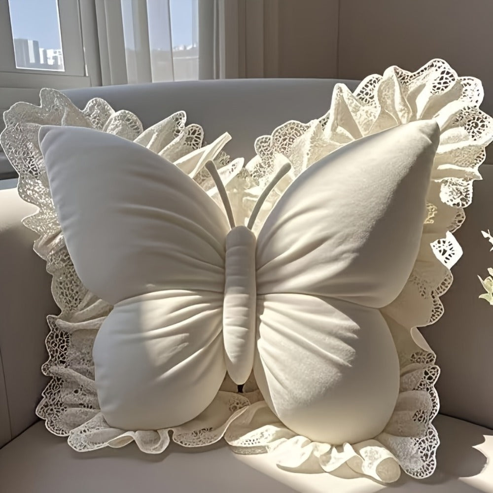 Butterfly Shaped Throw Pillow 3D Bow Decorative Cute Accent Pillow for Bed Sofa Couch Velvet Soft Polyester Fill Whimsical Home Decor Gift Multiple Colors 40x28cm - product image 7