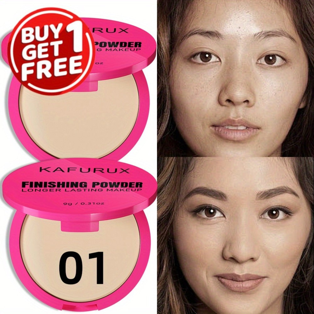 Pressed Powder Foundation 2 Pcs Set Waterproof Sweatproof Lightweight Buildable Coverage Non-Sticky Non-Drying Natural Matte Finish Concealer Makeup for All Skin Types 5 Shades Wom - product image 3