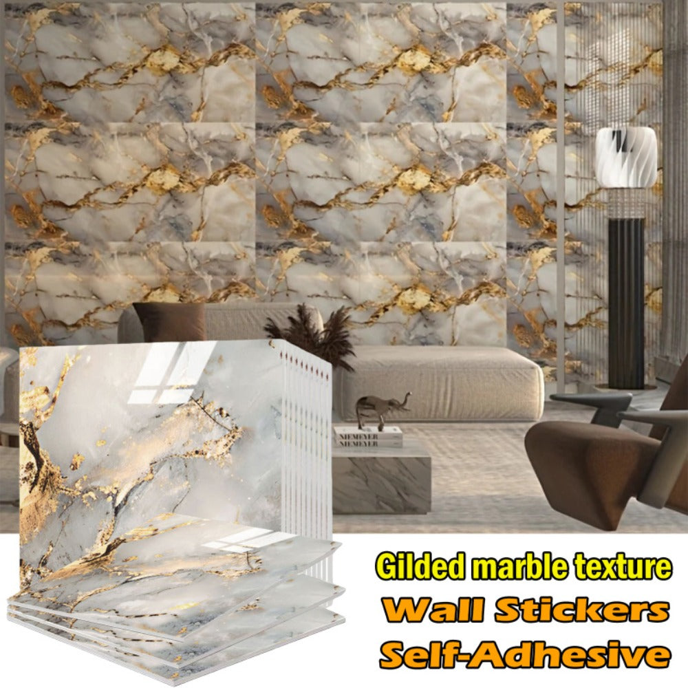 Self-Adhesive Marble Tile Stickers 11.8x11.8in Peel and Stick Wall Tiles for Bathroom Kitchen Backsplash – Waterproof 3D Glossy Imitation Marble Wall Panel, Easy to Install, 50 or  - product image 10