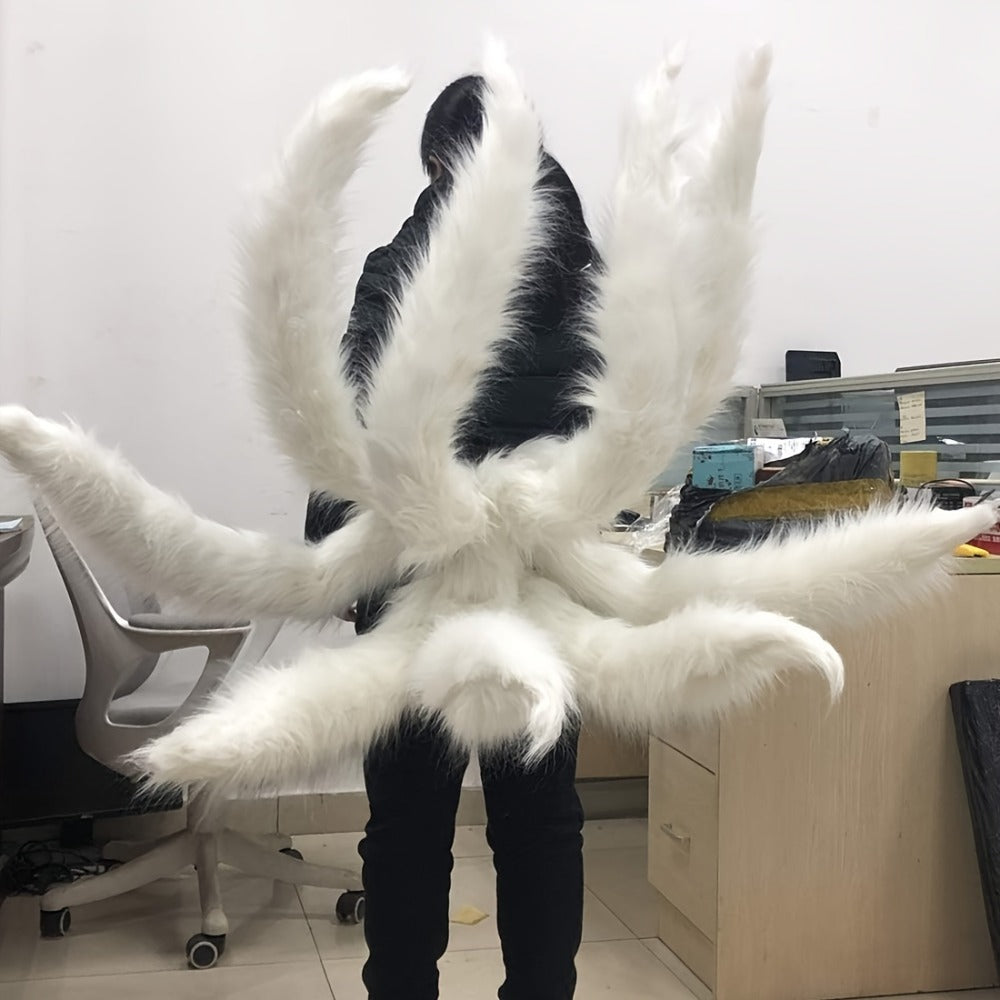 Alloy Frame Knitted Kitsune Tail for Halloween Costume Christmas Party Stage Performance Photography, Naruto Ahri Cosplay Gift | Nine-Tailed Fox Tail Cosplay - product image 2
