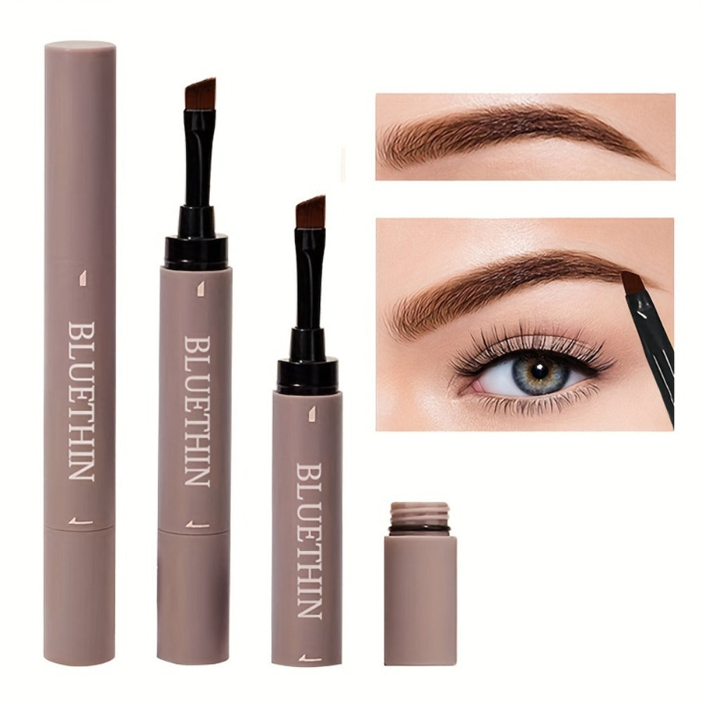 Waterproof Eyebrow Pencil Double-Ended Micro Precision Tip - Long-Lasting Smudge-Proof Brow Definer with Spoolie Brush Hair Stroke Effect for Women All Skin Types Dark Brown - product image
