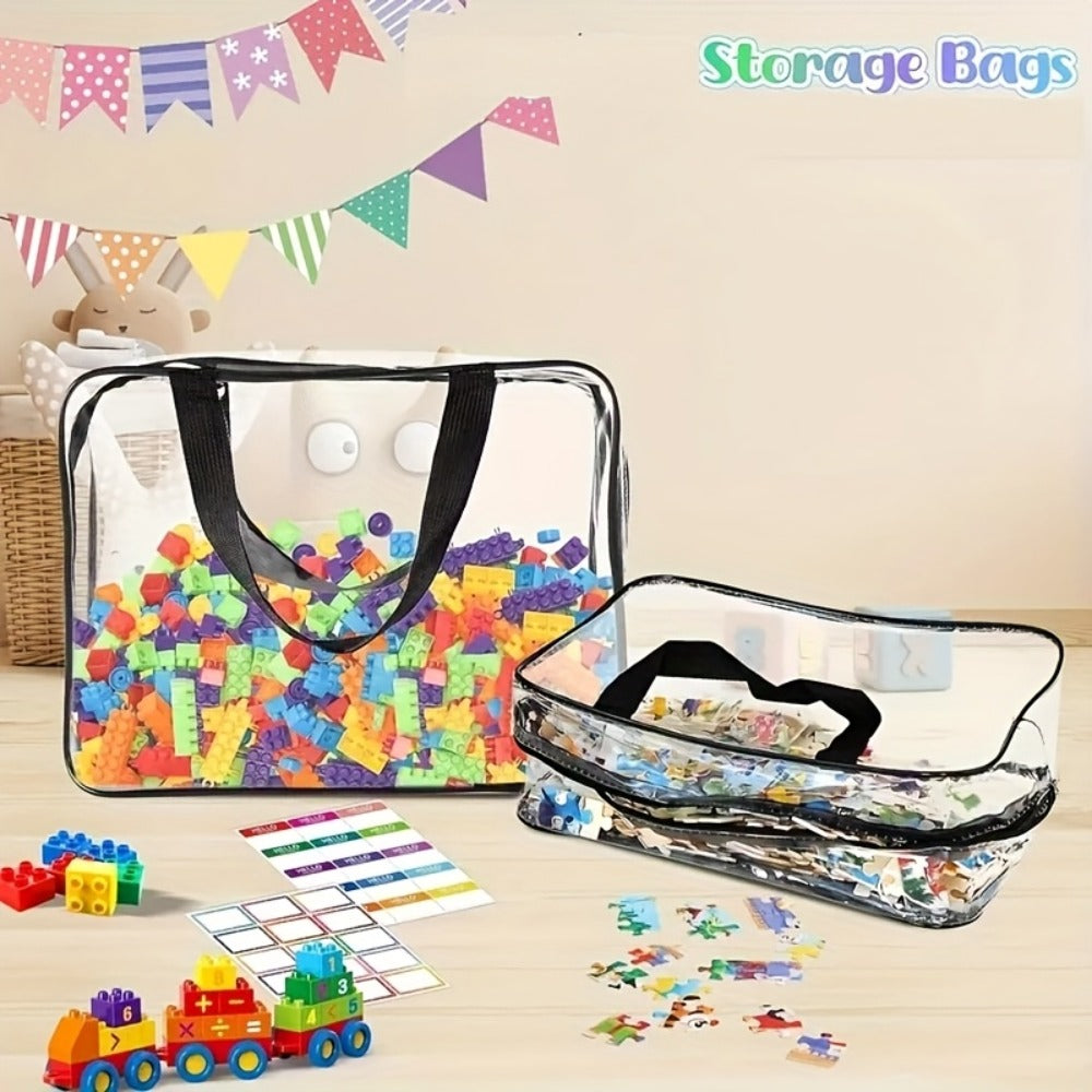 Clear PVC Storage Bags Set of 4 - Transparent Zipper Organizer Bags, Foldable Portable Multi-Use Storage for Home Travel - product image 7