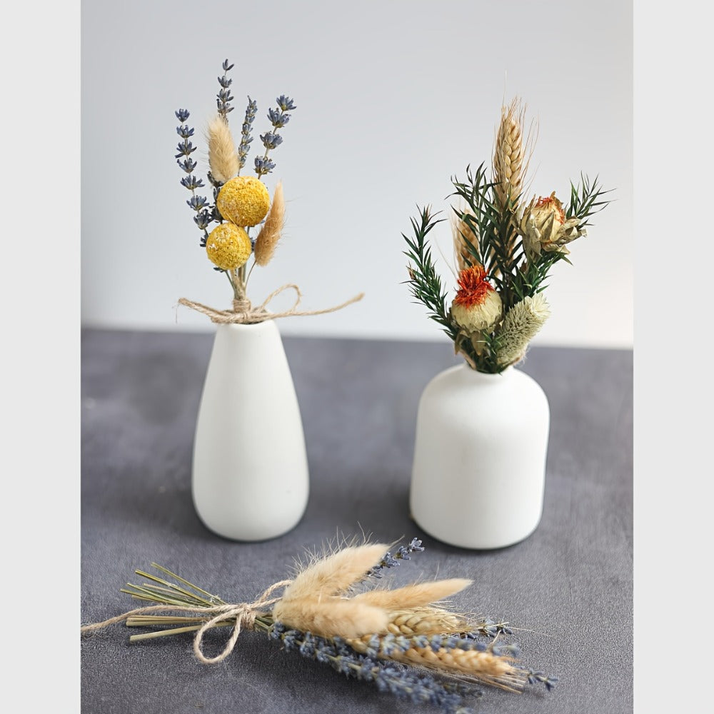 Dried Flower Bouquet with Pampas Grass - Boho Wedding Centerpiece Dried Floral Arrangement for Cake Table Boutonniere Groom Home Vase Decor Long Lasting Botanical Gift, Style 1 & 2 - product image 9