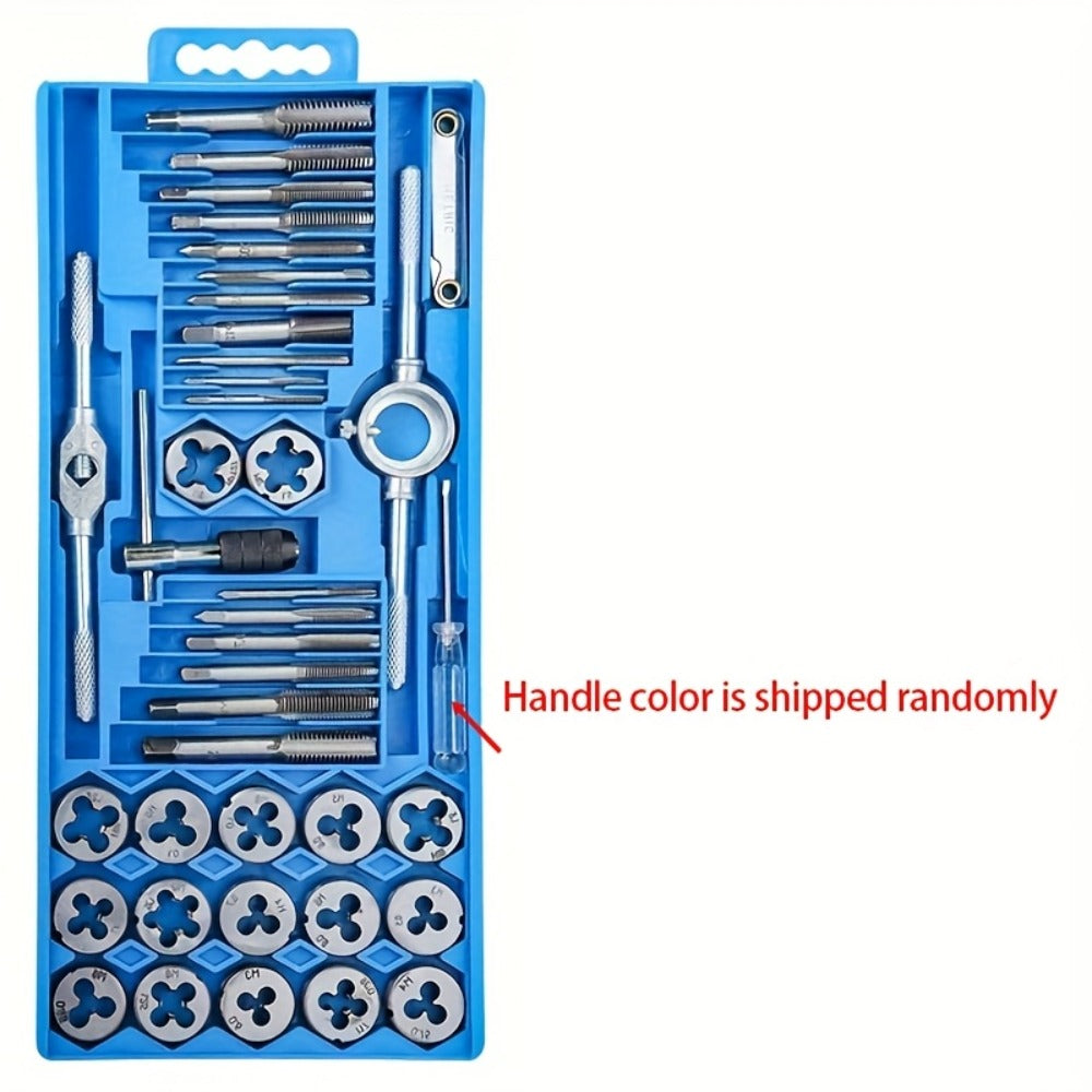 Metric Tap and Die Set 12pcs or 40pcs, M3-M12 Hand Thread Tapping Tool Kit with Plug Taps, Straight & Cone Reamers, Manual Threading Tool for DIY, Household Repair & Metalworking - product image 5
